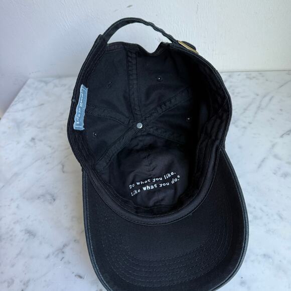 Life is Good Golf Ball Embroidered Black Baseball Cap Unisex - Picture 7 of 9